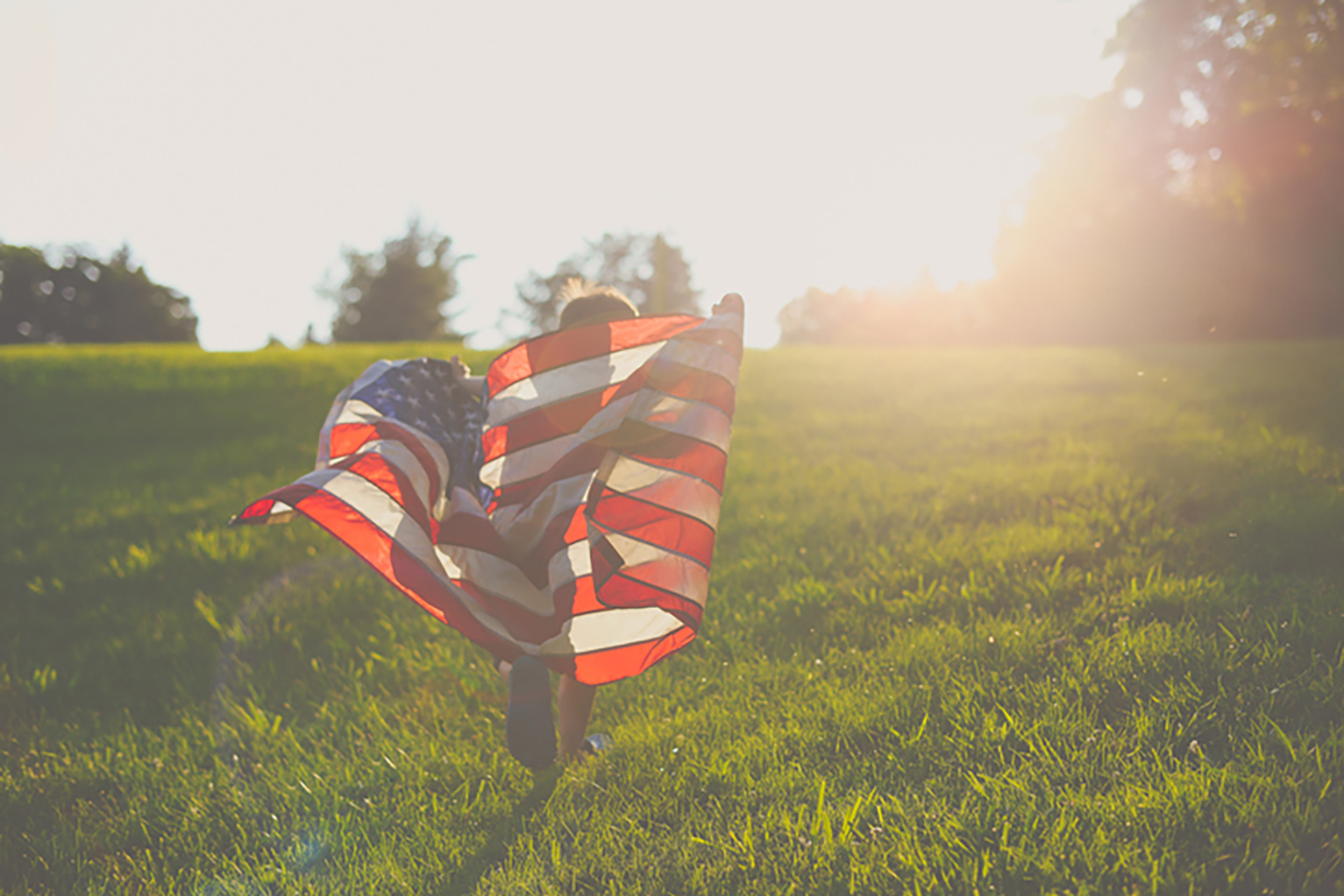 american flag on a grassy hill depicting veterans benefits